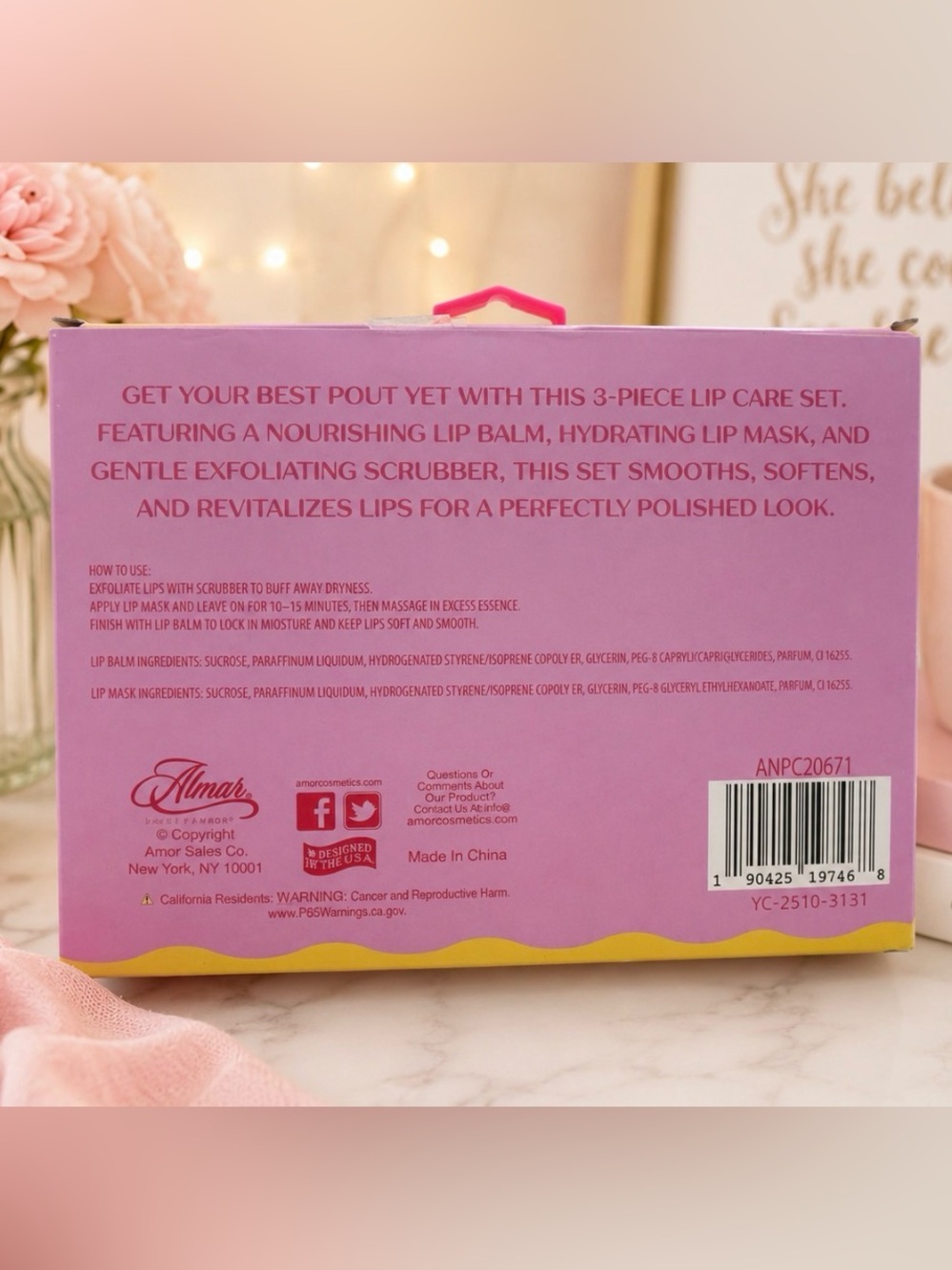 Embrace Your Face Sweet Slumber 3-Piece Lip Care Set NIP Strawberry & Banana - Picture 3 of 3